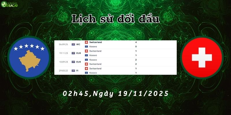 Lịch sử đối đầu Kosovo vs Thụy Sĩ Lịch sử đối đầu Kosovo vs Thụy Sĩ